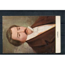 CENTENARIO 1810 - 1910 PATRIOTICA ANTIGUA TARJETA POSTAL PUBLICIDAD DE CIGARRILLOS LA SIN BOMBO, LAPRIDA